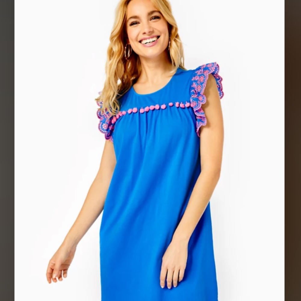 Lilly Pulitzer Ave Dress Blue Flare